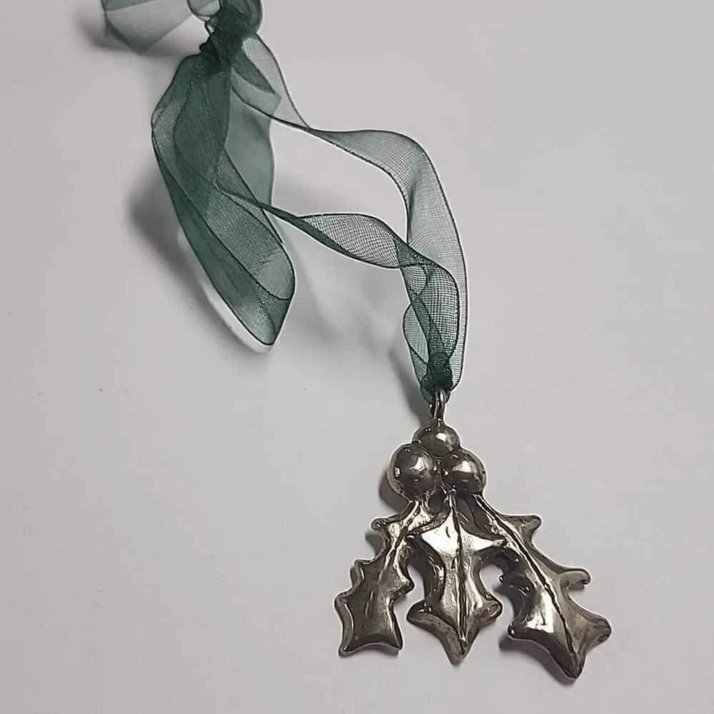 Holly Charm Ornament Pendant Charm Christmas